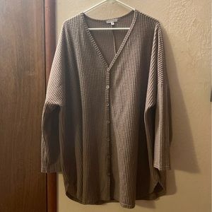 Waffle knit long sleeve
